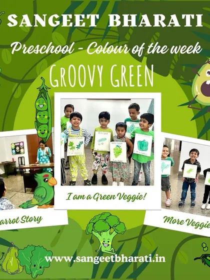 Welcome to 'Groovy Green' week, where our preschoolers explore the color green through every activity. From dressing up as green veggies to listening to parrot stories, we make learning about colors an exciting and memorable experience.