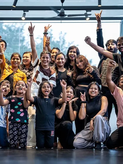 This picture captures the pure joy and energy of my very first workshop in Bangalore. Look at those smiles. This is the R1Family. We are a community of dancers of all ages and backgrounds who support and uplift each other.