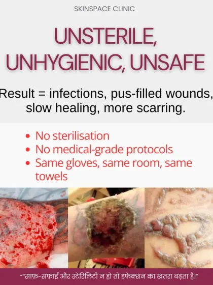 We strongly caution against seeking cheap laser procedures from untrained individuals. The risks, including burns, infections, and permanent scarring, are not worth it. Your safety is our absolute priority.