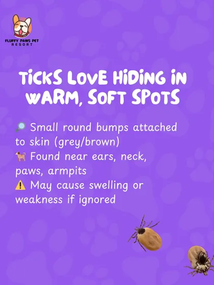Ticks love to hide in warm spots like near the ears, neck, and paws. Our thorough grooming process includes checking these areas carefully to ensure your pet is free from these pests.
