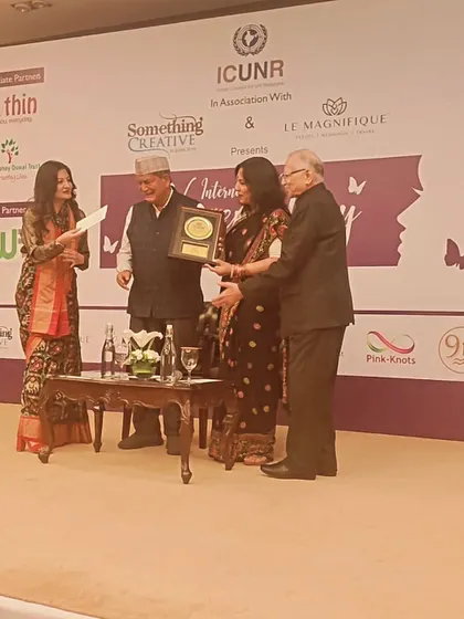 A special week for me, receiving an award in Delhi. My heart is filled with gratitude for the support from my family and colleagues.