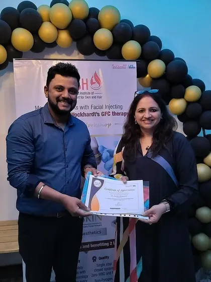 Another photo with a doctor who completed the GFC workshop. I am proud to contribute to the skill development of my peers in the field of facial aesthetics.