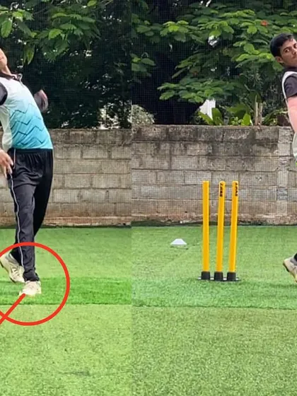 This left arm orthodox spinner had an opened front foot and lacked non-bowling arm usage. In 28 days, we corrected his alignment and stability for a much more effective action.