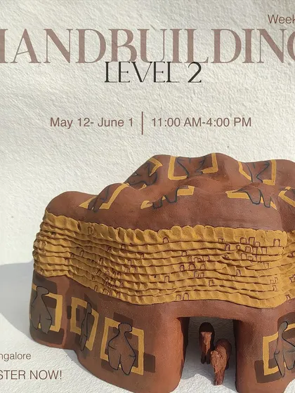 Take your hand-building skills to the next level with our Level 2 course. This workshop is for students who understand the basics of pinching, coiling, and slab techniques and are ready to dive deeper into creating more complex structures.