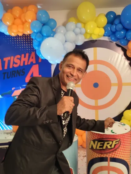 All smiles at a Nerf-themed 4th birthday party. The colorful, action-packed setup is a perfect match for the high-energy games I have planned.