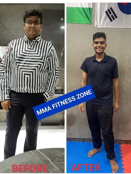 Another success story from the MMA Fitness Zone. This client's visible fat loss and improved posture are the direct results of our structured training and his commitment.
