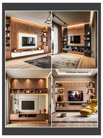 These concepts highlight how different textures and layouts can change the entire feel of a room. From geometric wood patterns to sleek, minimalist setups, each TV unit is designed to be a functional work of art.