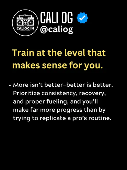 The key is to train at a level that makes sense for you. Prioritize consistency and proper fueling over replicating a pro's routine, and you'll make far more progress in the long run.