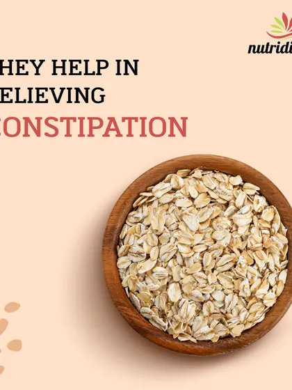 One of the great benefits of oats is that they are high in soluble fiber, which can help relieve constipation and promote healthy digestion.