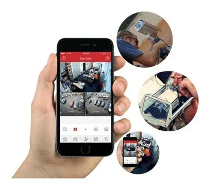 With our systems, security is always in your hands. This image demonstrates how you can view live feeds from all your cameras directly on your smartphone, giving you peace of mind whether you are at home or away.