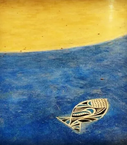 This is what it's all about: creating something lasting for the community. This beautiful fish tile, designed and made by a student, is now a permanent part of their new school building's floor.