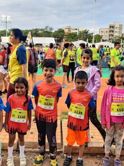 Race day for some of our youngest BBR members! It's so inspiring to see them at the starting line, full of excitement and ready to run. We teach them that finishing the race is the real victory.