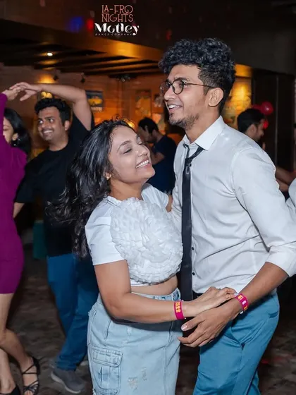 So much happiness in one frame. Our social nights are filled with laughter, connection, and of course, a lot of dancing.