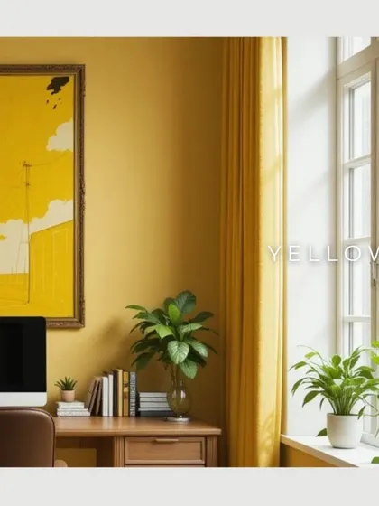 Colors play a crucial role in interior design. Yellow, with its bright and cheerful nature, can bring a sense of warmth and optimism to a space, making it a great choice for a home office or kitchen.