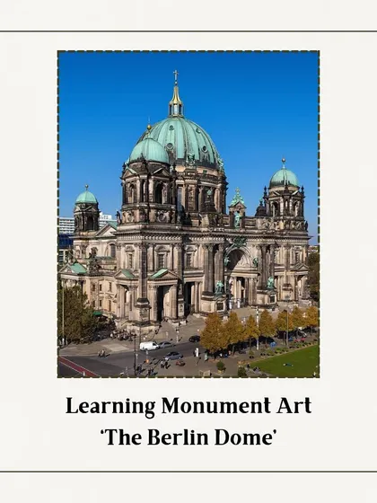 We often use real-world landmarks like the Berlin Dome to teach students about architecture, perspective, and history through art.