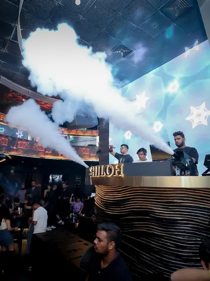 Bringing the storm to Shiloh with my team. The dual CO2 guns create a massive visual effect that covers the entire dance floor.