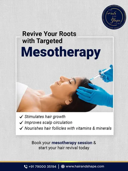 Mesotherapy is another powerful tool to revive your roots. This treatment nourishes hair follicles directly with a cocktail of vitamins and minerals to improve scalp circulation and stimulate growth.