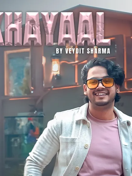 The release poster for my single "Khayaal," capturing the vibrant and happy vibe of the song.