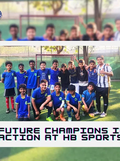 Future champions in action. Our football team poses together on the turf, a united front ready to train, play, and rise to greatness together.