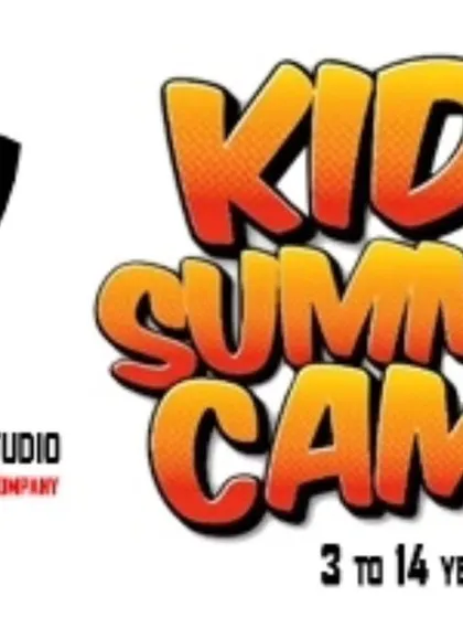 The official logo for our Kids Summer Camp, representing a season of fun, learning, and dance for kids aged 3 to 14.