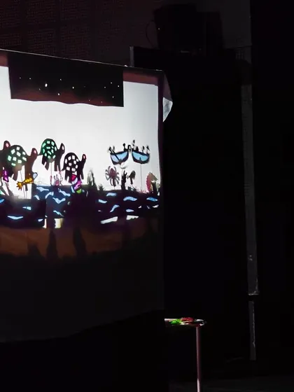 A duplicate image of the magical shadow puppetry created by the children of our May summer batch.