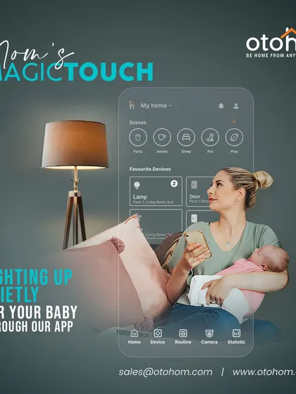 We call this Mom's Magic Touch. Our app allows a mother to quietly adjust the lighting for her sleeping baby without disturbing them, creating a peaceful environment with a simple tap.