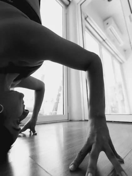 The foundation is everything. This perspective of an inversion emphasizes the importance of the hands and arms as our roots.