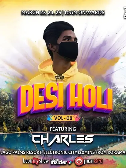 Another version of the 'Desi Holi' flyer. These multi-day festivals are a true test of stamina and skill.