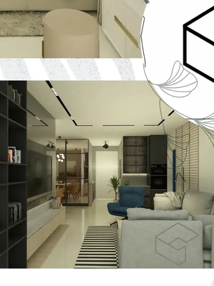 These images are various 3D renders and alternate views of the same open-plan living and dining concept, illustrating different angles and layouts I can provide during the design phase.