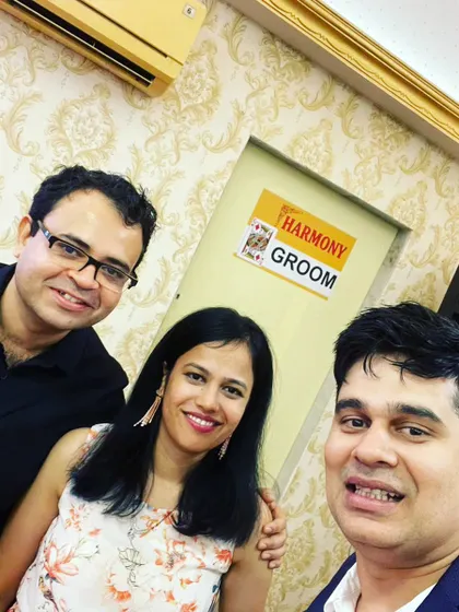A photo with the happy clients after a successful engagement party. Your satisfaction is my biggest reward.