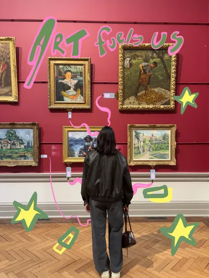 Art fuels us. I filled this photo with energetic doodles and stars to show the inspiration I feel in an art gallery.