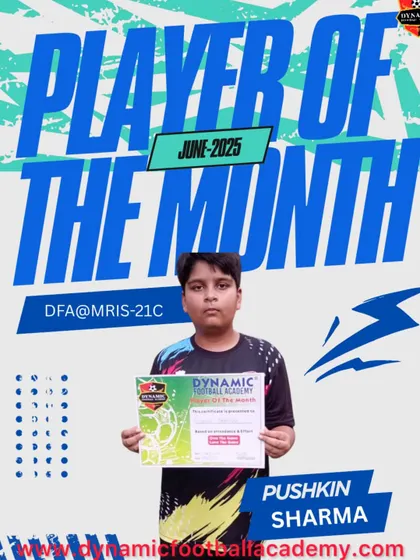 Pushkin Sharma, Player of the Month for June 2025.