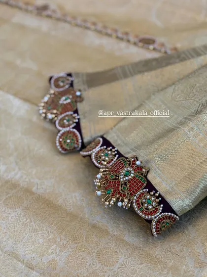 Detail of the sleeve cuffs, showing the fine craftsmanship.