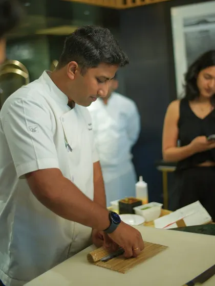 Our expert chef demonstrates the correct technique for rolling sushi, providing hands-on guidance to ensure everyone succeeds.