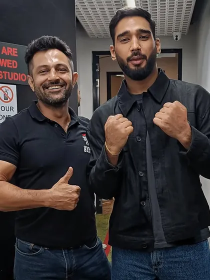 It's always a pleasure when friends become colleagues. With UFC fighter Anshul Jubli at the Sony Sports Network HQ.