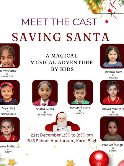 Introducing the cast of 'Saving Santa', a magical musical adventure. These little actors, aged 3 to 7, are all set to dazzle the audience.