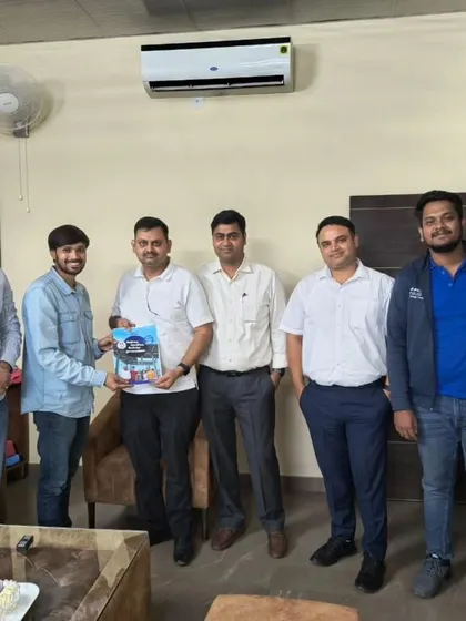 Our team with a group of customers, celebrating their decision to go solar.