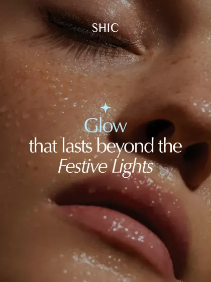 A glow that lasts beyond the festive lights begins with deep hydration. My Hydra Glow Ritual is infused with Hyaluronic Acid to restore your skin's balance and radiance from within.