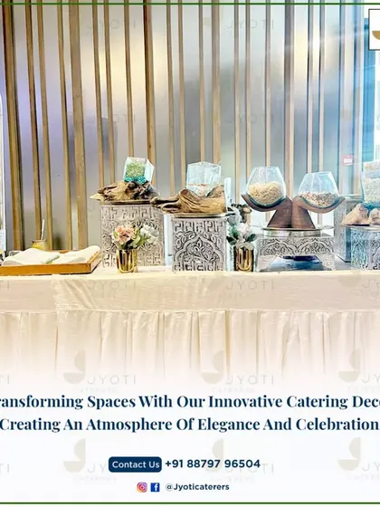 A clean and elegant buffet setup with intricately carved silver serveware and a neutral color palette, perfect for any sophisticated celebration.