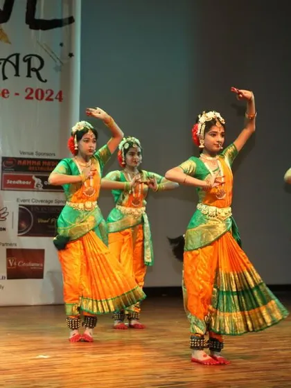 A beautiful Kuchipudi performance by students from the Lasyam School of Kuchipudi at our showcase.