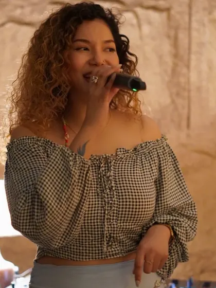 Another moment from the same performance. The energy from the crowd fuels me, and I feel so blessed to be able to do this. Every performance is a gift.