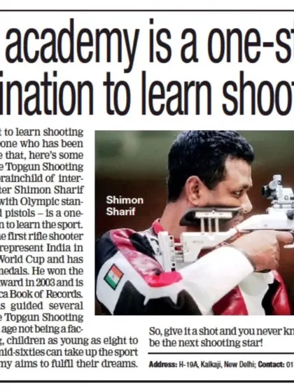 **A one-stop destination to learn shooting.** As this article highlights, I founded Topgun Shooting Academy to share my experience as an international shooter. We provide everything you need, from Olympic-standard equipment to expert guidance, to start your journey.