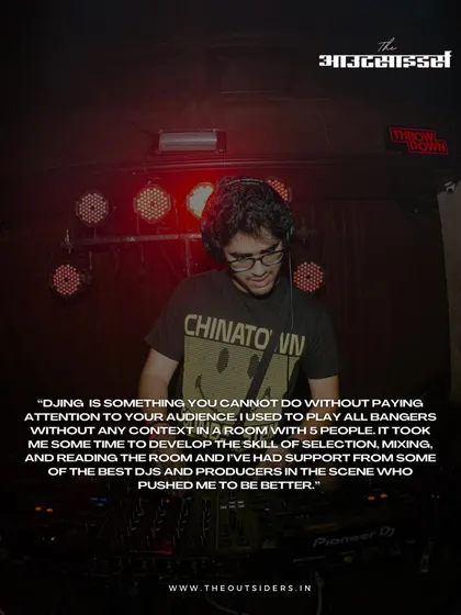 Some shots from my feature in 'The Outsiders' magazine. I talked about my journey, my philosophy on music, and the importance of reading the room as a DJ.