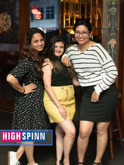 More guests enjoying the stylish decor and party vibe at Badmaash Lounge.