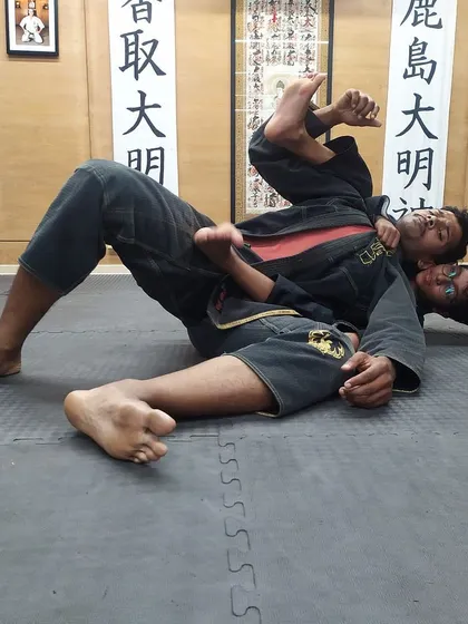 Another angle of our students drilling guard techniques. Our kids' classes cover both Gi and No-Gi, giving them a well-rounded understanding of grappling.