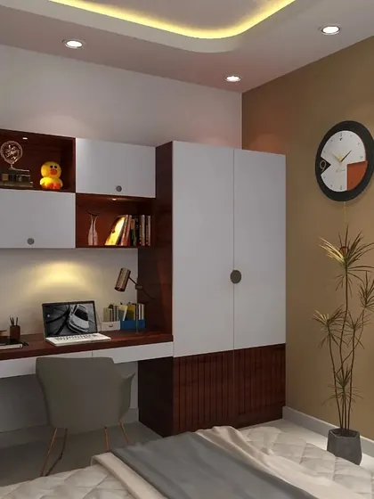 A duplicate of ID 179, highlighting the functional design of the integrated study and wardrobe unit.