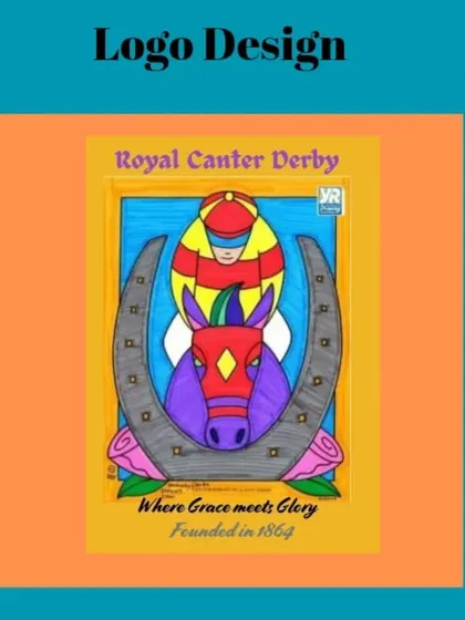 This logo design for a fictional derby combines imagery and text to create a strong brand identity, a key skill in our graphic design curriculum.