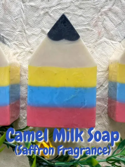A soap that looks like a pencil. This was a fun custom design with a Saffron fragrance, perfect for a teacher's gift or for kids who love to draw.