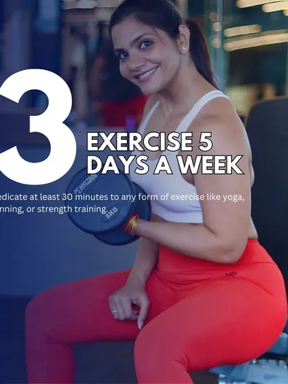 One of my core fitness habits: exercise at least 5 days a week. Consistency is what builds momentum and delivers results.