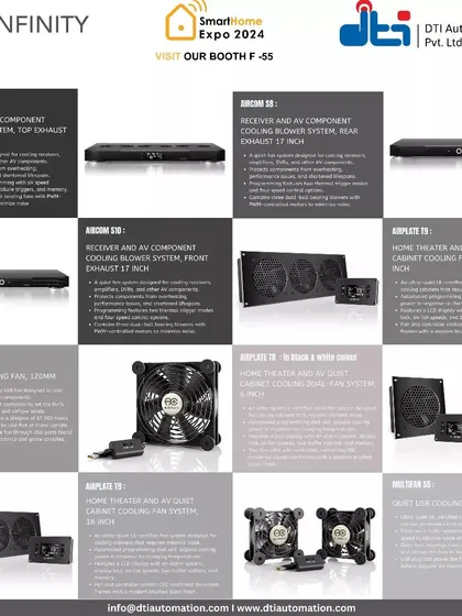 We offer a wide range of AC Infinity cooling products to fit any need. This product sheet shows various options, from top-exhaust receiver fans to quiet cabinet cooling systems, all engineered for whisper-quiet operation and excellent airflow.